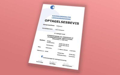 FKSSlamson er optaget i kontrolordningen for ledningsrenovering